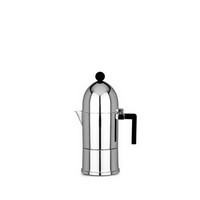 photo Alessi-la cupola cafeador de café espresso en aluminio fundido, negro 3 tazas 1